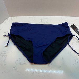 NWT Point Zero Navy Side Tie Bikini Bottom swimsuit